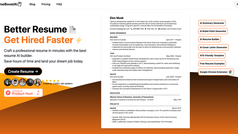 ResumeBoostAI preview