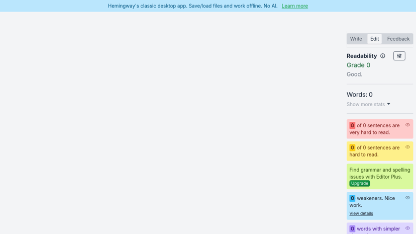 Hemingway Editor preview