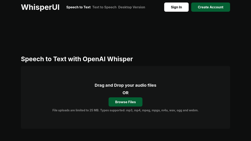 WhisperUI preview