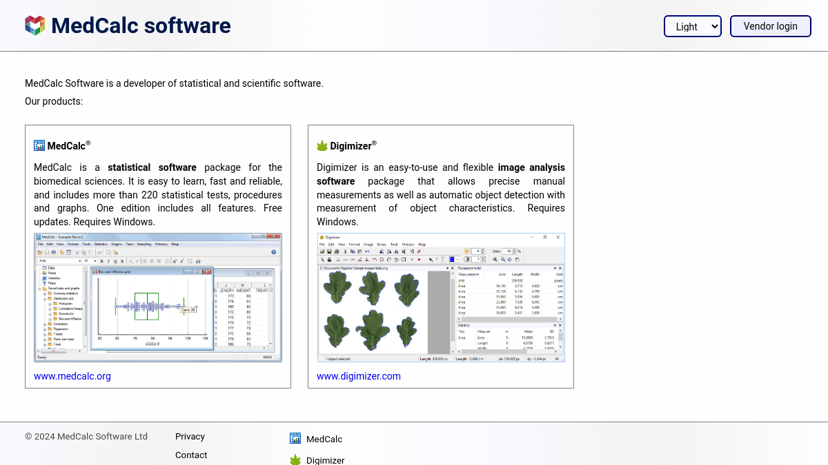 MedCalc Software preview