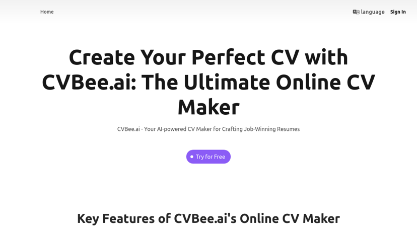 CVBee.ai preview