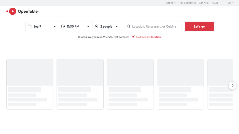 OpenTable preview