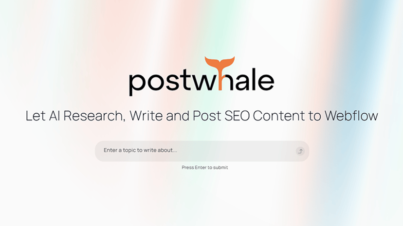 Postwhale preview