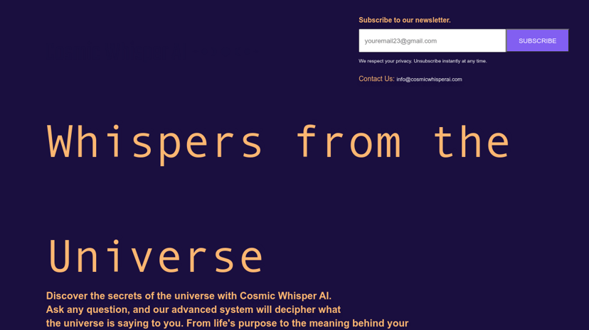 Cosmic Whisper AI preview