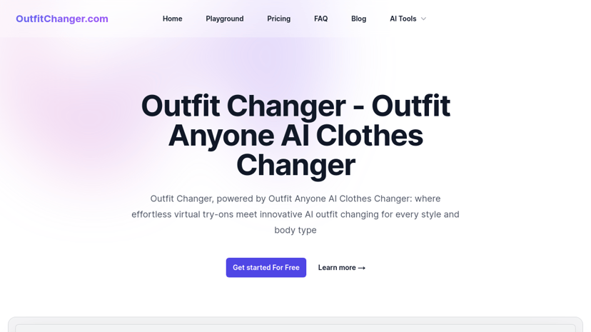 Outfit Anyone AI preview