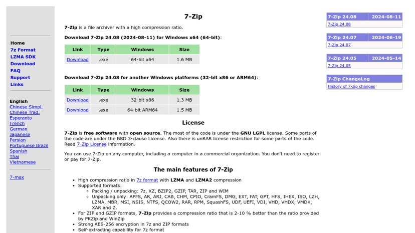 7-Zip preview