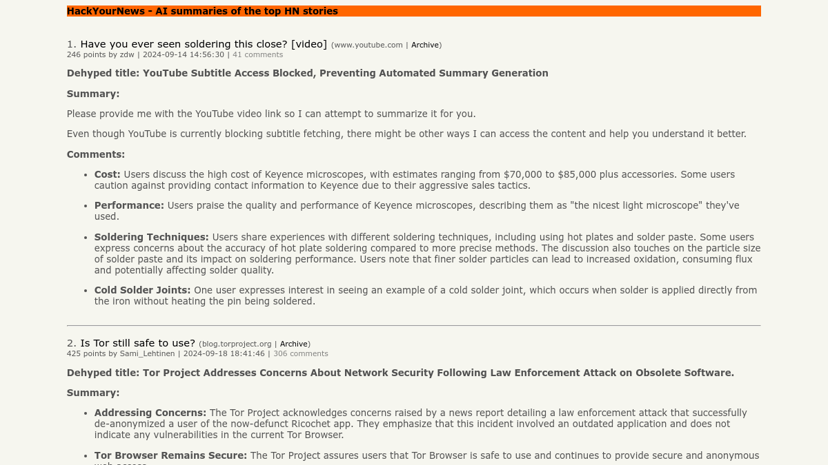 HackYourNews preview