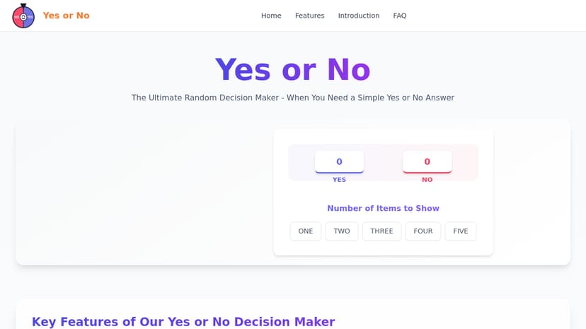 Yes or No preview